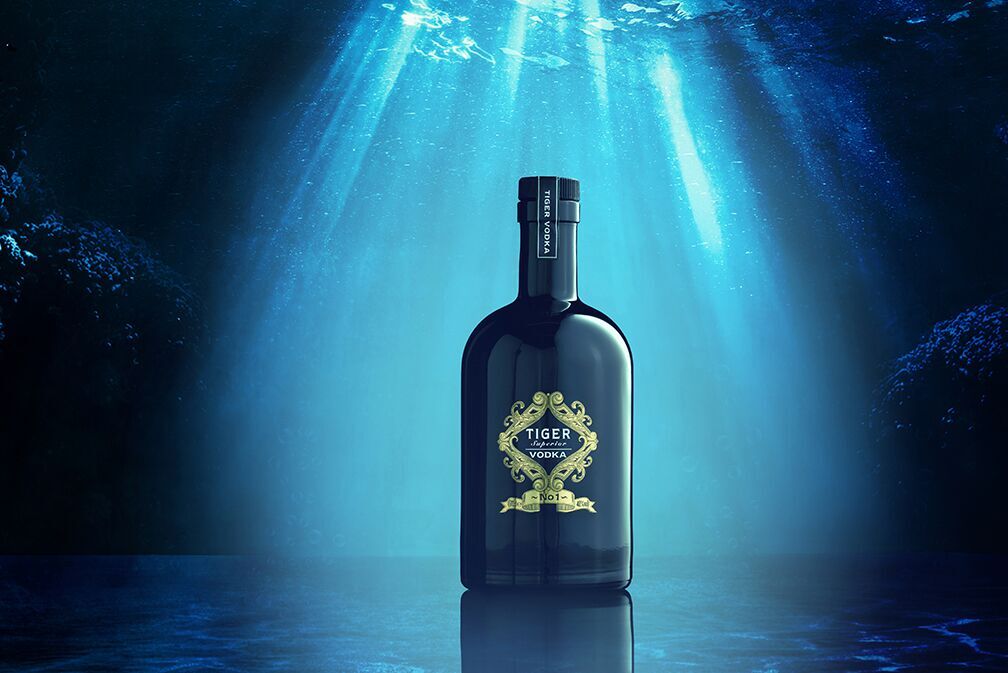 Our beautiful black bottle really stands out in the crowd.